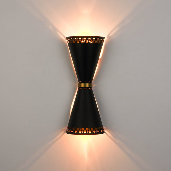 Chandelierias - Modern 2 - Light Dual Cone Hollow - out Wall Sconce - Wall Light - 2 - Pack - 