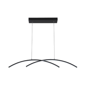 Chandelierias - Modern 2 - Light Minimalist Arc Dimmable LED Pendant - Pendant - Matte Black - 