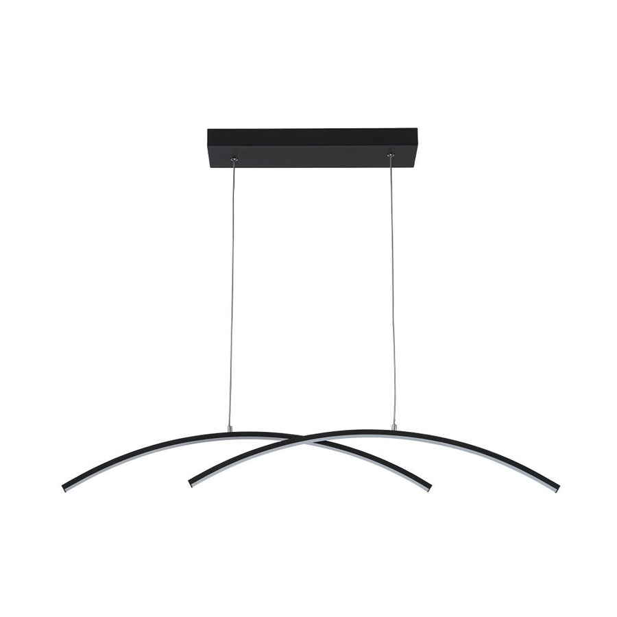 Chandelierias - Modern 2 - Light Minimalist Arc Dimmable LED Pendant - Pendant - Matte Black - 