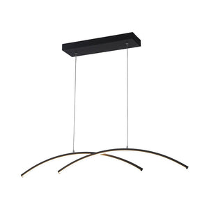 Chandelierias - Modern 2 - Light Minimalist Arc Dimmable LED Pendant - Pendant - Matte Black - 