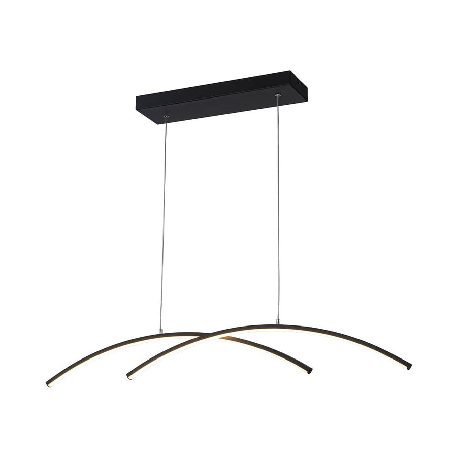 Chandelierias - Modern 2 - Light Minimalist Arc Dimmable LED Pendant - Pendant - Matte Black - 