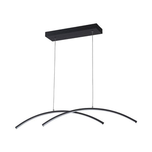 Chandelierias - Modern 2 - Light Minimalist Arc Dimmable LED Pendant - Pendant - Matte Black - 