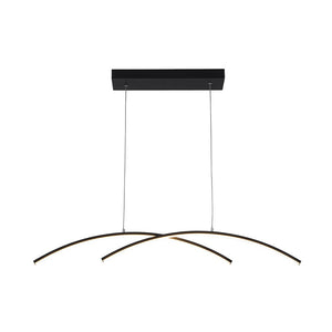 Chandelierias - Modern 2 - Light Minimalist Arc Dimmable LED Pendant - Pendant - Matte Black - 