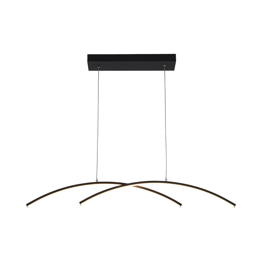 Chandelierias - Modern 2 - Light Minimalist Arc Dimmable LED Pendant - Pendant - Matte Black - 