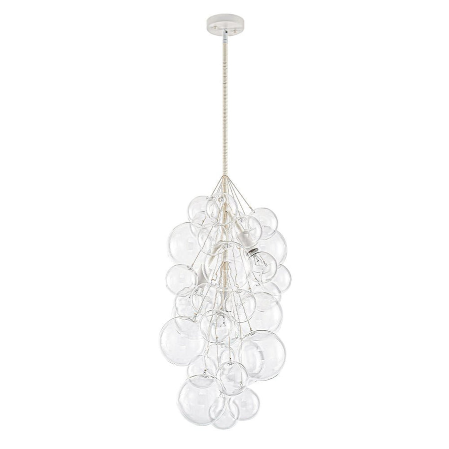 Chandelierias - Modern 3 - Light Clear Glass Grape Cluster Bubble Chandelier - Chandeliers - White - 3 Bulbs