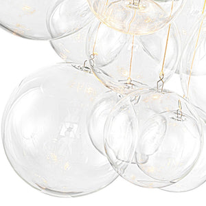 Chandelierias - Modern 3 - Light Clear Glass Grape Cluster Bubble Chandelier - Chandeliers - White - 3 Bulbs