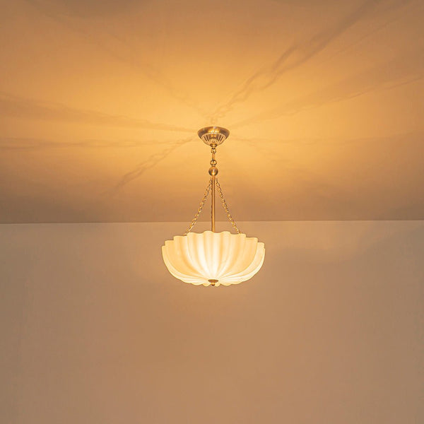 Chandelierias-Modern 3-Light Milky White Daisy Glass Chandelier-Chandeliers-Nickel-Glossy Ivory
