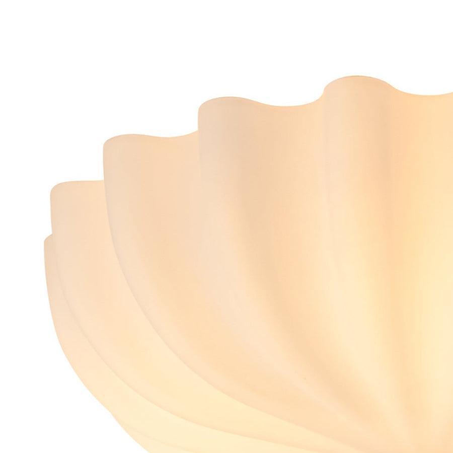 Chandelierias - Modern 3 - Light Milky White Daisy Glass Semi - Flush Mount - Semi Flush - Brass - Ivory