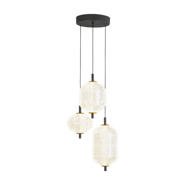 Chandelierias - Modern 3 - Light Rhombic Grid Acrylic Cluster Dimmable LED Chandelier - Chandelier - 3 - Light - 
