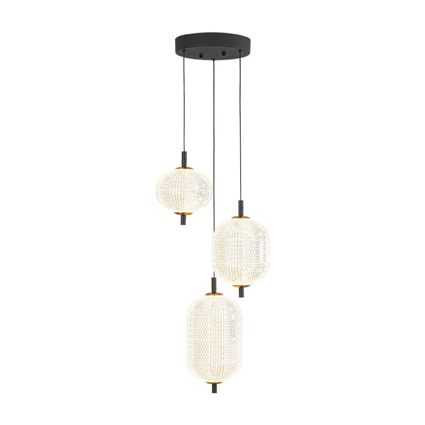 Chandelierias - Modern 3 - Light Rhombic Grid Acrylic Cluster Dimmable LED Chandelier - Chandelier - 3 - Light - 