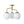 Chandelierias - Modern 3 - Light Staggered Arm Opal Glass Semi - Flush Mount - Semi Flush - Brass - 