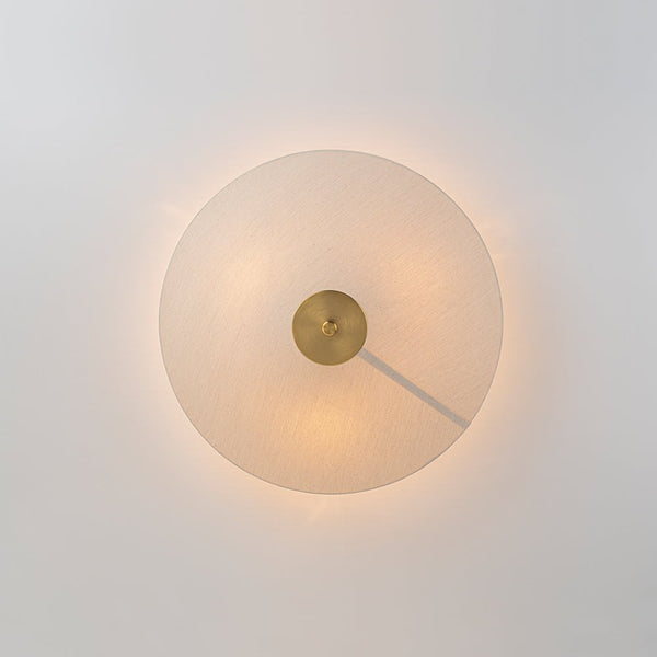Chandelierias - Modern 3 - Light Umbrella - Shaped Linen Semi - Flush Mount - Semi Flush - Brass - 