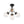 Chandelierias - Modern 4 - Light Clear Glass Globe Sputnik Semi - flush Mount - Semi Flush - Black - 