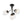 Chandelierias - Modern 4 - Light Clear Glass Globe Sputnik Semi - flush Mount - Semi Flush - Black - 