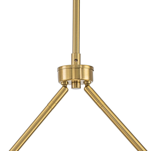 Chandelierias - Modern 4 - Light Clear Glass Long Dining Chandelier - Chandeliers - Brass - 