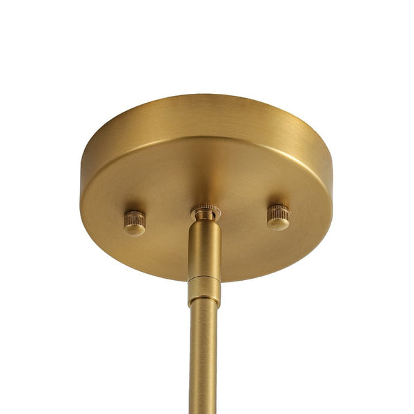 Chandelierias - Modern 4 - Light Staggered Arm Clear Bell Glass Chandelier - Chandelier - Brass - 