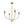 Chandelierias - Modern 4 - Light Staggered Arm Clear Bell Glass Chandelier - Chandelier - Brass - 