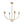Chandelierias - Modern 4 - Light Staggered Arm Clear Bell Glass Chandelier - Chandelier - Brass - 