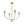 Chandelierias - Modern 4 - Light Staggered Arm Clear Bell Glass Chandelier - Chandelier - Brass - 