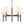 Load image into Gallery viewer, Chandelierias-Modern 6-Light Cone Brass &amp; Black Sculptural Chandelier-Chandeliers-Brass &amp; Black-

