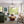 Chandelierias-Modern 6-Light White Stire Patterned Glass Drum Pendant-Chandeliers-Brass-