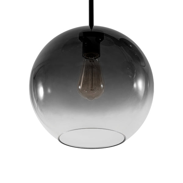 Chandelierias - Modern 7 - Light Sculptural Glass Globe Pendant Chandelier - Chandelier - Black - Gradient