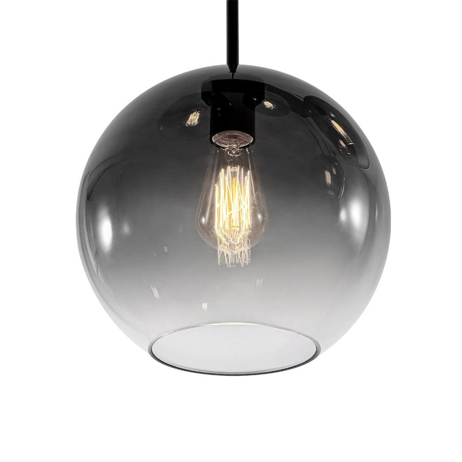 Chandelierias - Modern 7 - Light Sculptural Glass Globe Pendant Chandelier - Chandelier - Black - Gradient