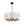 Chandelierias - Modern 8 - Light Dimmable Flower Glass Drum Pendant Chandelier - Pendant - Black - 