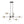 Chandelierias - Modern 8 - Light Linear Seeded Glass Globe Chandelier - Chandelier - Black & Brass - 