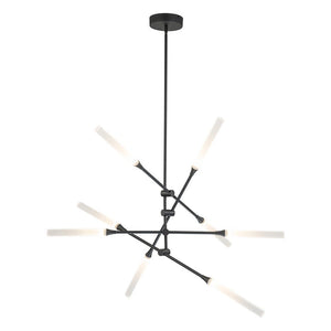 Chandelierias-Modern 8-Light Sputnik Dimmable LED Mobile Chandelier-Chandeliers-Black-