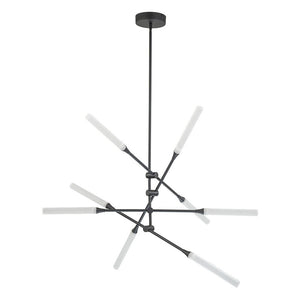 Chandelierias-Modern 8-Light Sputnik Dimmable LED Mobile Chandelier-Chandeliers-Black-