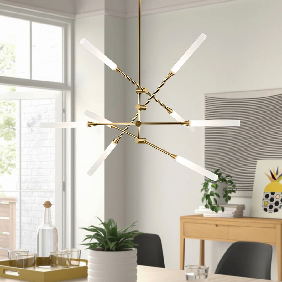 Chandelierias-Modern 8-Light Sputnik Dimmable LED Mobile Chandelier-Chandeliers-Brass-