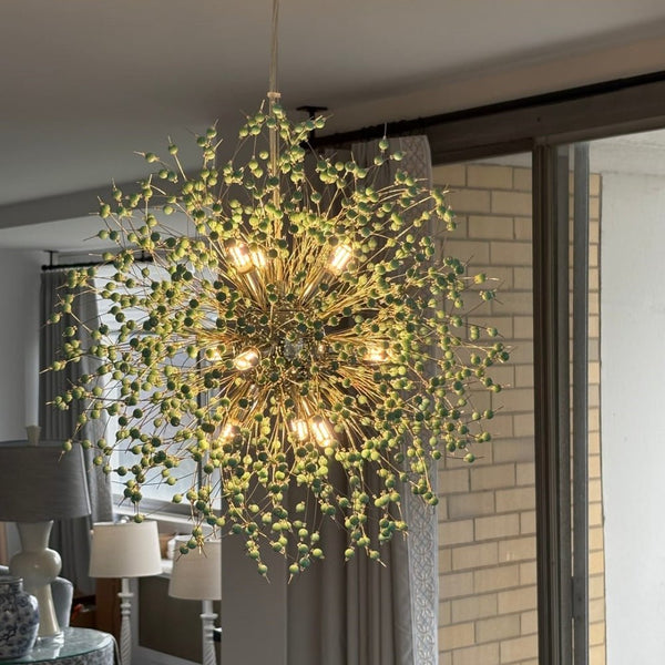 Chandelierias - Modern 9 - Light Turquoise Firework Chandelier - Chandelier - Chrome - 