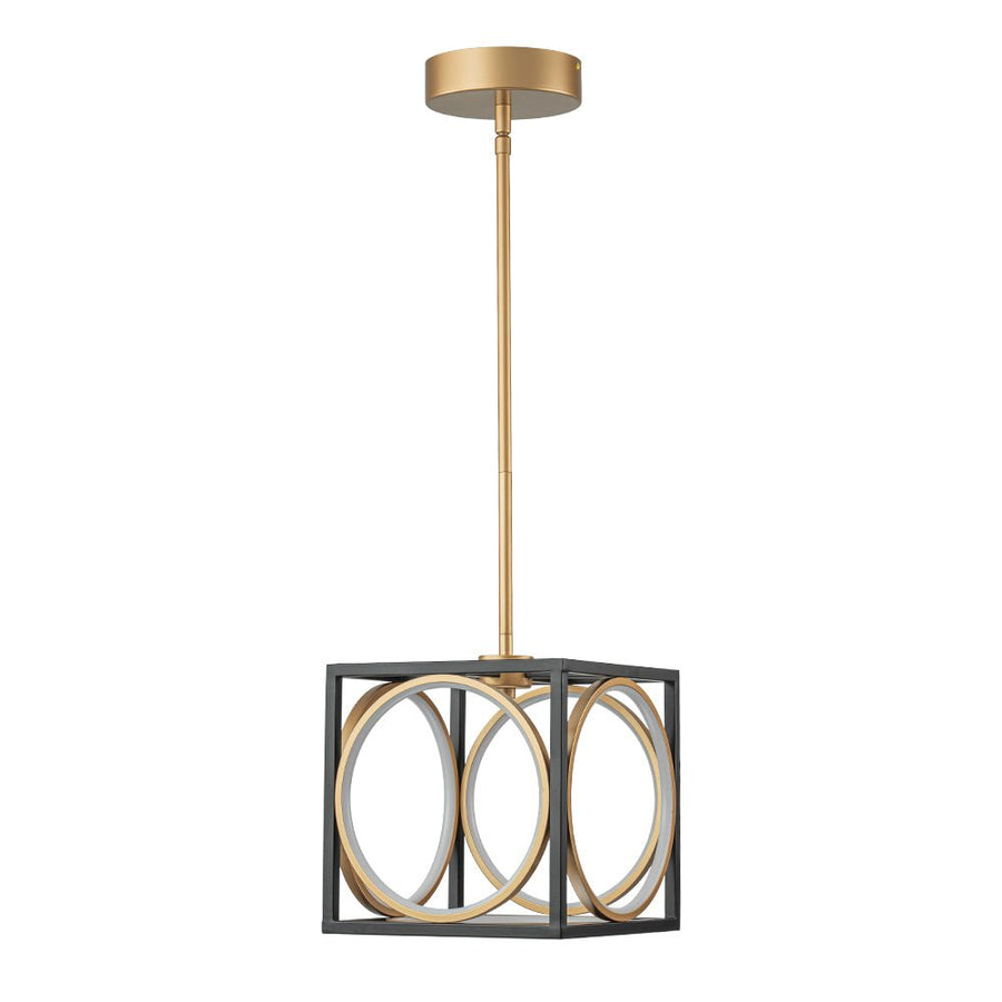 Chandelierias - Modern Black and Gold Square Dimmable LED Pendant - Pendant - Black and Gold - 