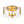 Chandelierias - Modern Brass 3 - Light Rippled Glass Drum Semi - flush Mount - Semi Flush - Brass - 