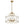 Chandelierias-Modern Brass 6-Light Rippled Glass Drum Pendant-Pendant-6 Bulbs (Back-order & Arrive in 2 Weeks)-