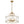 Chandelierias-Modern Brass 6-Light Rippled Glass Drum Pendant-Pendant-6 Bulbs (Back-order & Arrive in 2 Weeks)-