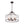 Chandelierias - Modern Brass 6 - Light Rippled Glass Drum Pendant - Pendant - Brass - 