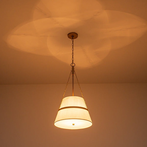 Chandelierias - Modern Casual 4 - Light Conical Linen Shade Pendant - Pendant - Black - 