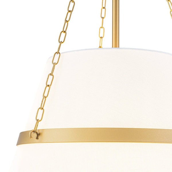 Chandelierias - Modern Casual 4 - Light Conical Linen Shade Pendant - Pendant - Black - 