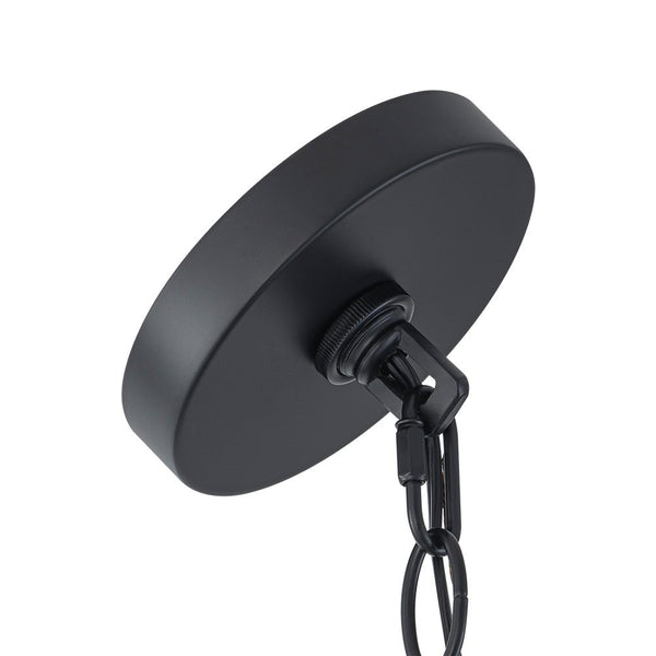 Chandelierias - Modern Casual 4 - Light Conical Linen Shade Pendant - Pendant - Black - 