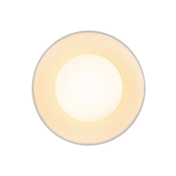 Chandelierias - Modern Ceramics 1 - Light Glass Globe Flush Mount - Semi Flush - Glaze Black - Brushed Brass - 