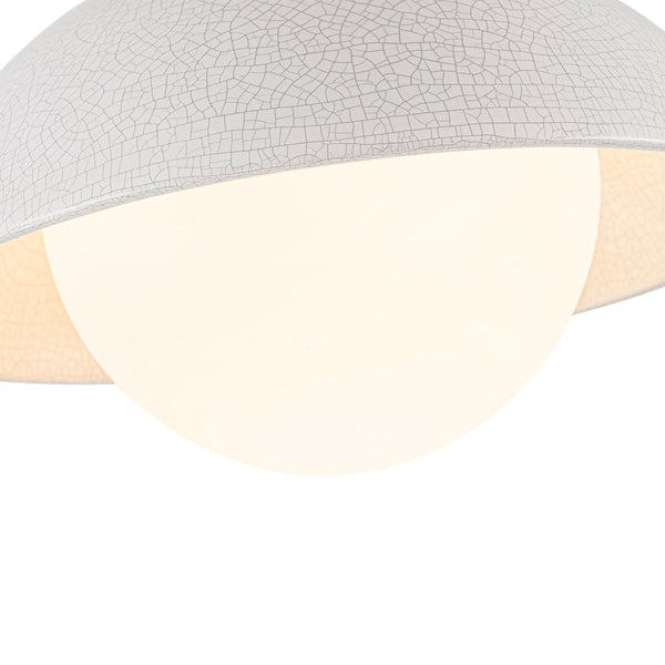 Chandelierias - Modern Ceramics 1 - Light Glass Globe Flush Mount - Semi Flush - Glaze Black - Brushed Brass - 