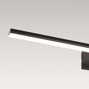 Chandelierias-Modern Cool White 6000K Fluted Linear Bathroom Vanity Light--Black-23.8in