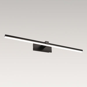 Chandelierias-Modern Cool White 6000K Fluted Linear Bathroom Vanity Light--Black-23.8in