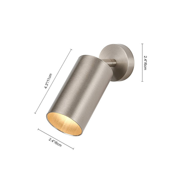 Chandelierias - Modern Cylinder Metal Spotlight Single Track Light - Spotlight - Brass - 1 - Pack