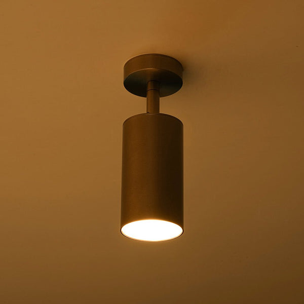 Chandelierias - Modern Cylinder Metal Spotlight Single Track Light - Spotlight - Brass - 1 - Pack