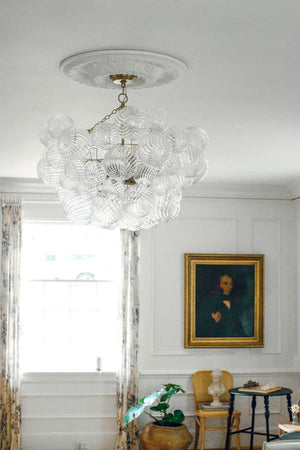 Modern Decorative Swirled Glass Cluster Bubble Chandelier