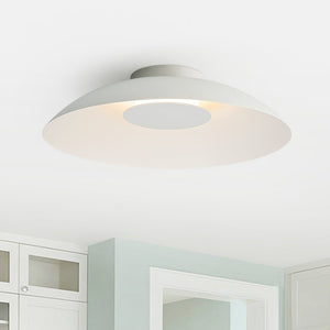 Chandelierias - Modern Dimmable LED Saucer Semi - Flush Mount - Semi Flush - White - 