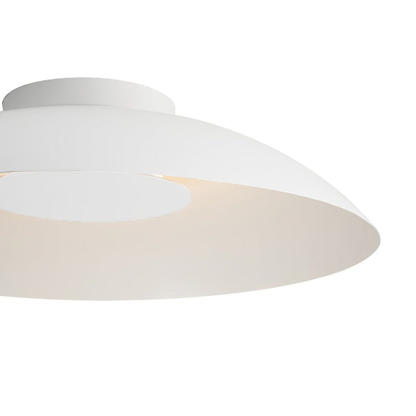 Chandelierias - Modern Dimmable LED Saucer Semi - Flush Mount - Semi Flush - White - 